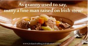 Classic Irish recipe. Image copyright Ireland Calling