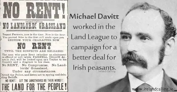 Michael Davitt and Irish Land League. Image copyright Ireland Calling