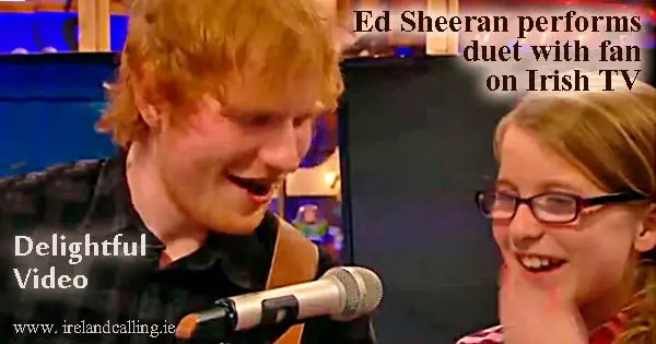 Ed Sheeran sings along with startled fan on the Toy Show