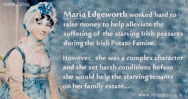 Maria Edgeworth writer from Ireland. Image copyright Ireland Calling