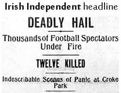 Bloody Sunday Irish Independent headline