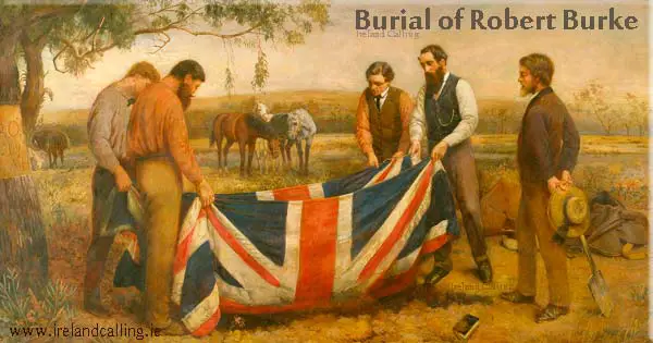 Burial of Robert Burke, explorer. Image copyright Ireland Calling