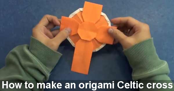 How to make an origami Celtic cross