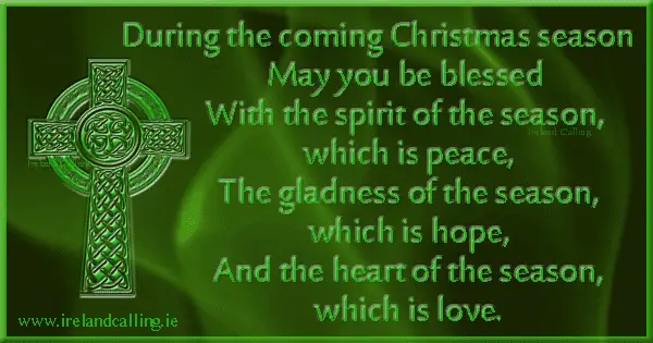 Irish Christmas Blessing. Image copyright Ireland Calling