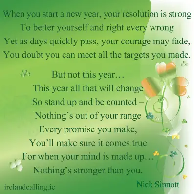 Irish New Year poem by Nick Sinnott Image copyright Ireland Calling