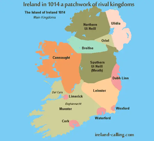 Ireland in 1014 a patchwork of rival kingdoms
