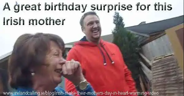 Irish mother's 60th birthday surprise