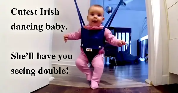 Cutest Irish dancing baby will have you seeing double