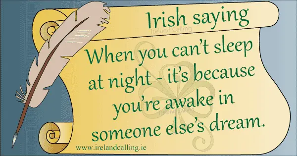 Irish saying. Image copyright Ireland Calling Irish saying