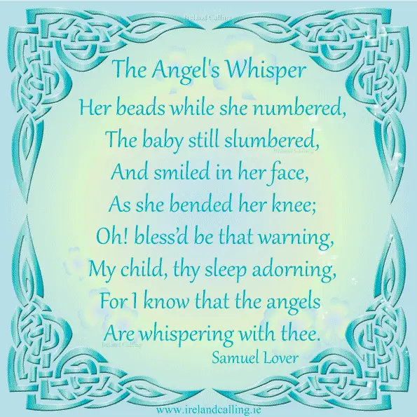 Samuel Lover. An Angel's Whisper. Image copyright Ireland Calling