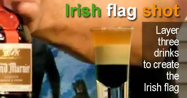 Irish Flag shot recipe. Image copyright Ireland Calling