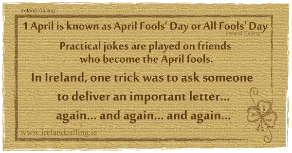 April Fool's Day. Image Copyright - Ireland Calling