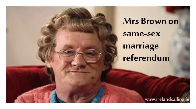Mrs Brown’s vote on same-sex marriage referendum