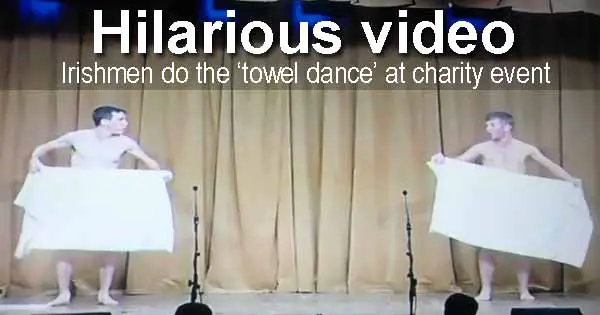 Hilarious video - Irishmen do the ‘towel dance’ at charity event