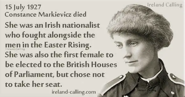 Constance Markievicz died in 1927 after spending years fighting for Ireland. Image copyright Ireland Calling