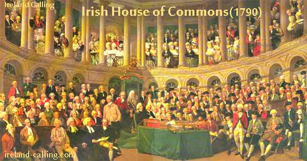 Henry Grattan addressing the Irish House of Commons. Image copyright Ireland Calling