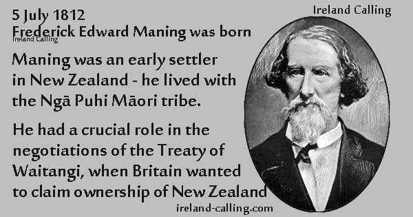 Frederick Edward Maning - Irishman who settled in New Zealand