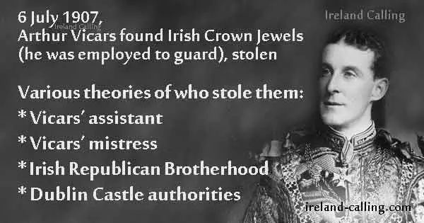 Arthur Vicars was employed to guard the Irish Crown Jewels. They were stolen. Image copyright Ireland Calling