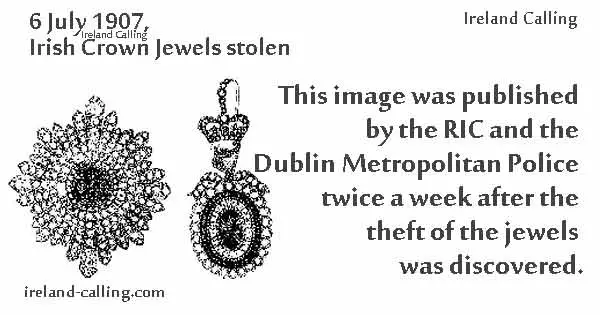 Irish crown jewels, stolen from Dublin Castle in 1907. Image copyright Ireland Calling