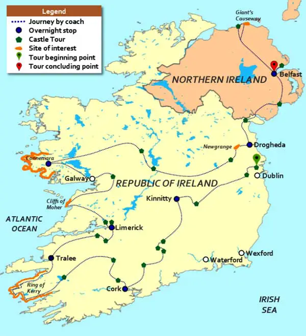 Great Castles of Ireland Map