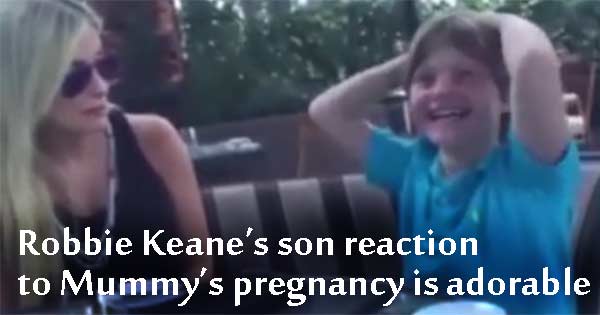 Robbie Keane’s son reaction to Mummy’s pregnancy is adorable