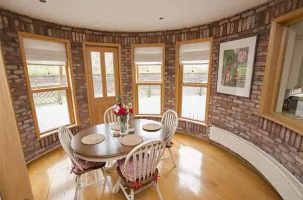 Round dining room in Carl Frampton's house