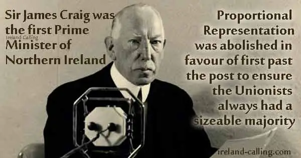 Northern Ireland's first Prime Minister James Craig. Image copyright Ireland Calling