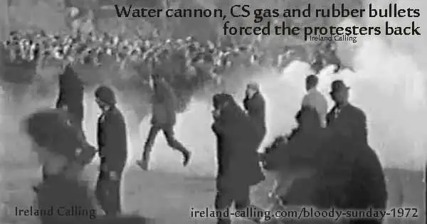 The Troubles Bloody Sunday CS Gas disperses protesters