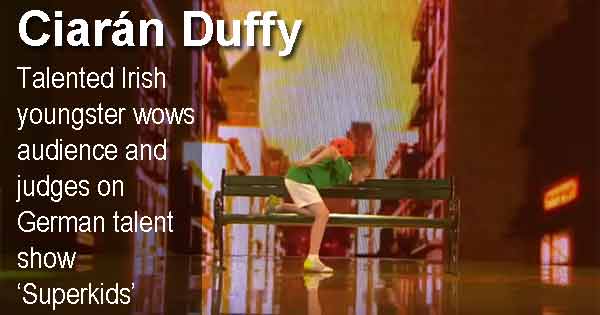 Ciarán Duffy - Talented Irish youngster wows audience and judges on German talent show ‘Superkids’