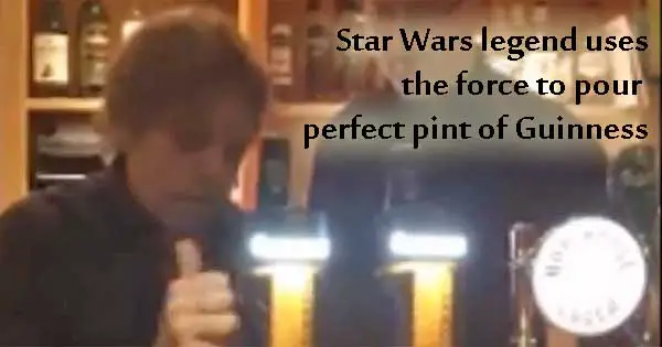 Luke Skywalker pulls perfect pint of Guinness in Kerry
