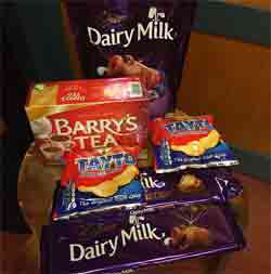 Products on Hozier's rider including Barry's tea, Tayto crisps and Cadbury's Dairy milk