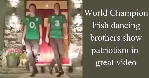 World Champion Irish dancing brothers show their patriotism