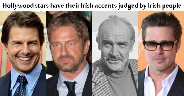 Hollywood stars Irish accents. Photo copyright Tom Cruise - JJ Georges CC3, Gerard Butler - Tabercil CC3, Sean Connery - Jan Arkesteijn CC3 and Brad Pitt - Stemoc CC2.