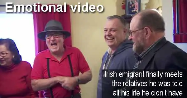 Emotional video - Irish emigrant Paddy Monaghan finally meets the relatives he was told all his life he didn’t have
