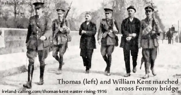 Thomas (left) and William Kent marched across Fermoy Bridge