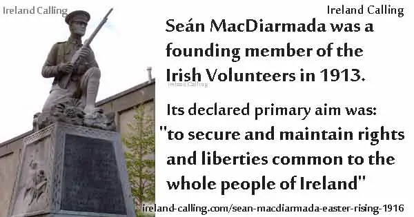 Seán MacDiarmada one of the founding members of Irish Volunteers 1913. Image copyright Ireland Calling