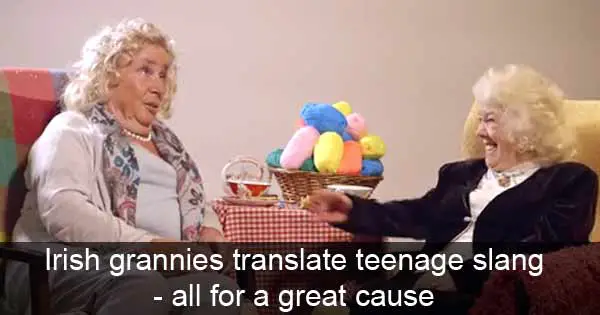 Irish grannies translate teenage slang - all for a great cause