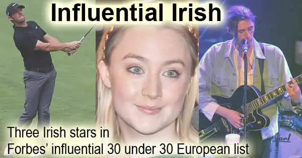 Influential Irish - Three Irish stars in Forbes’ influential 30 under 30 European list. Photo copyright Cem0030 cc4, Siebbi cc3 and Neon Tommy/Katie Buenneke cc2
