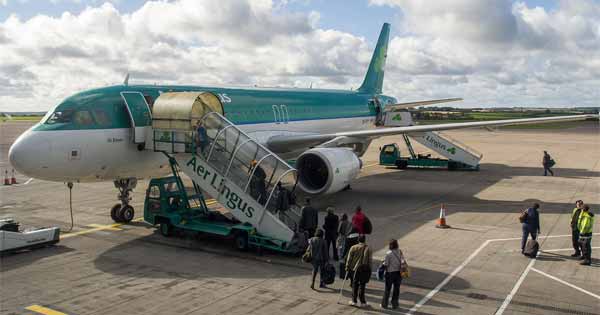 Passengers boarding a plane at Cork airport. Photo copyright Interbeat cc2