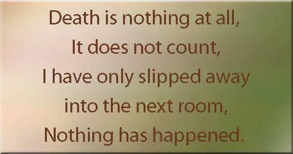 Death is Nothing at All