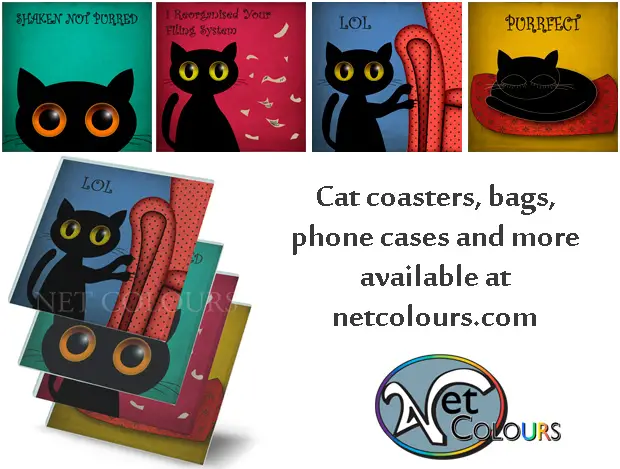 Net Colours cat coasters