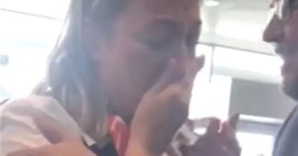 Ryanair employee reduced to tears by angry passenger