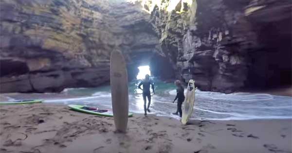 Video taken by a group of surfers who discovered a hidden gem on the Wild Atlantic Way