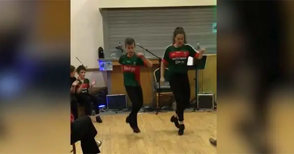 Charity performance from teenage world champion Irish dancers Lisa Lavelle and Stephen Gallagher