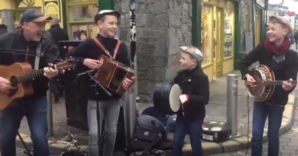 Byrne brothers delight passersby in Galway