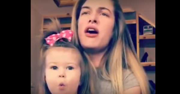 Irish toddler’s jaw drops when she hears her Mammy sing