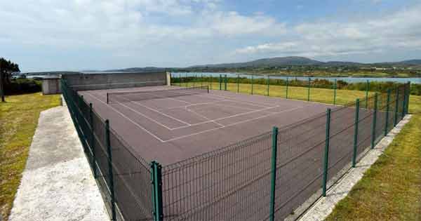 Horse Island house tennis court