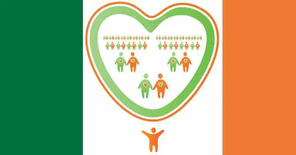 Family tree on Irish flag