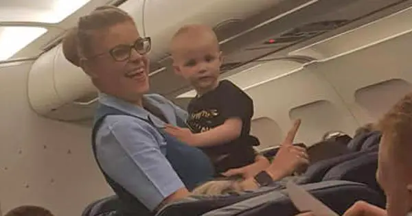 heroic air stewardess helps toddler