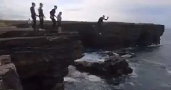 Parents urged to “know what their kids are up to” after terrifying cliff jump